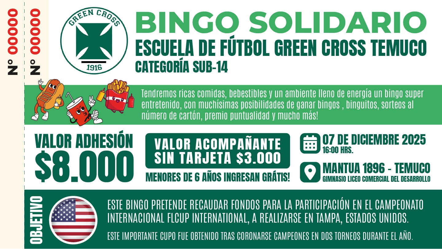 GRAN BINGO SOLIDARIO ESCUELA DE fútbol